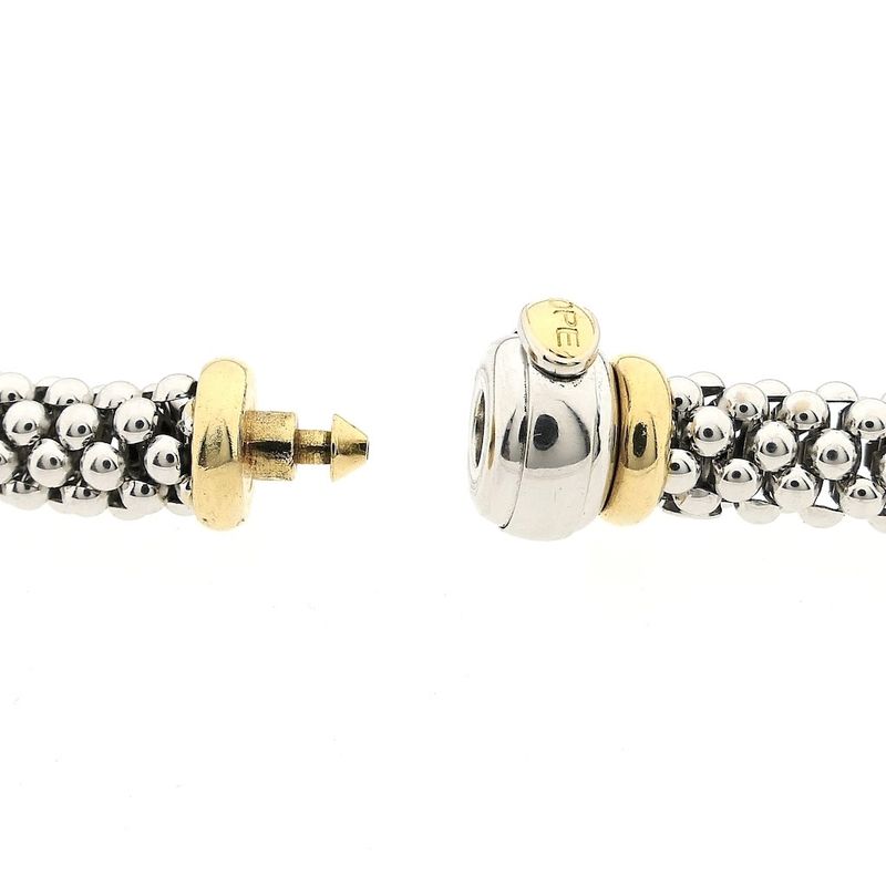 Image 4 of Fope bicolor gold mesh link necklace