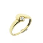 Image 1 of Gold solitaire ring with diamond; 0.04 ct.
