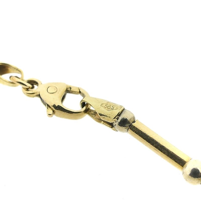 Image 5 of Two-tone gold bar link bracelet | 19 cm