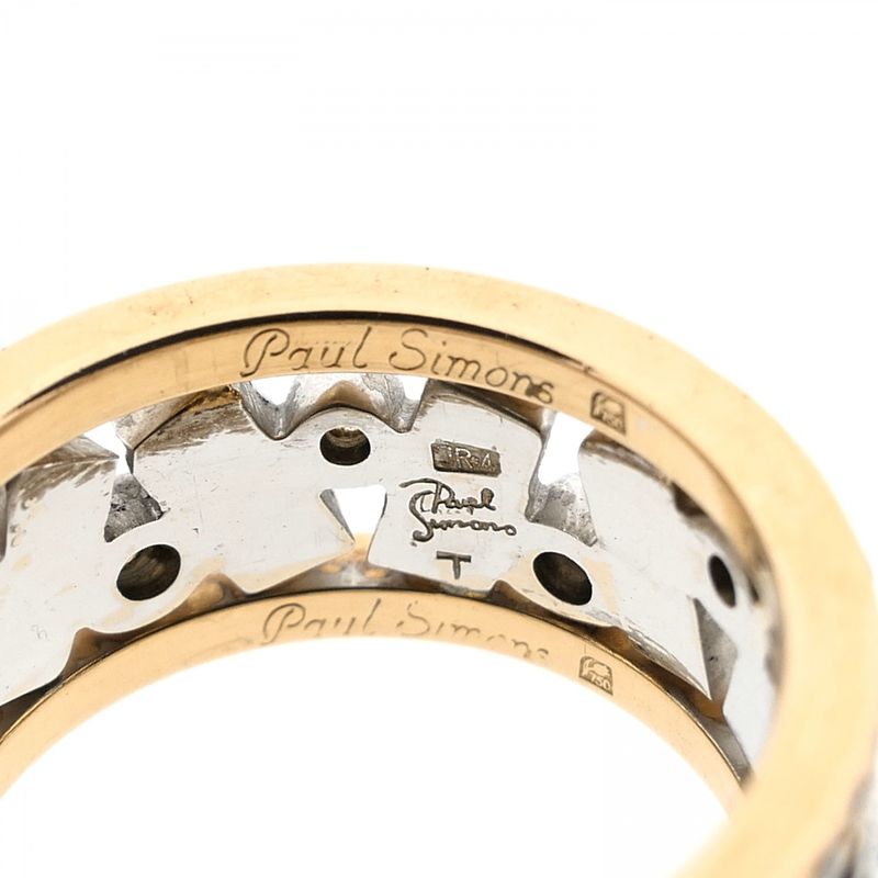 Image 7 of Two-tone gold ring with diamonds; Approx. 1.15 ct.