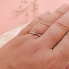 Image 4 of White gold solitaire ring with 0.06 ct diamond.