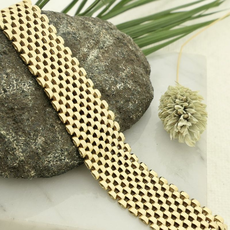 Image 2 of Vintage gold panther link bracelet | 21 cm