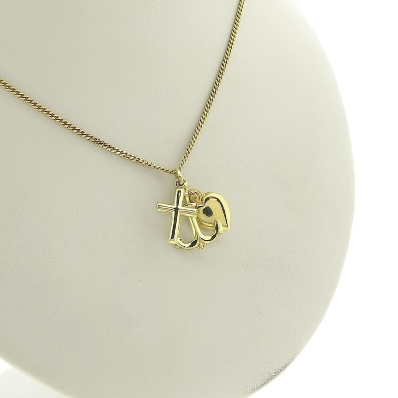 Image 3 of Gold pendant; Faith, hope and love