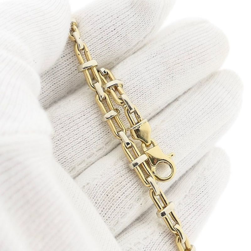 Image 6 of Bicolor Gold Fantasy Link Bracelet