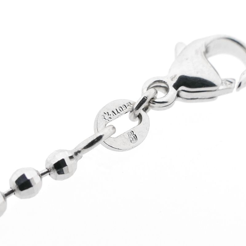 Image 9 of White gold ball link chain