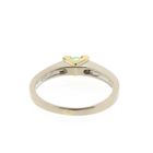Image 4 of 18 carat bicolor gold ring set with emerald