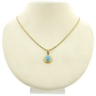 Image 10 of Vintage gold pendant with turquoise