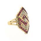 Image 5 of 18 carat gold ring with ruby and zirconia