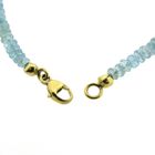 Image 3 of Gold beaded bracelet with aquamarine