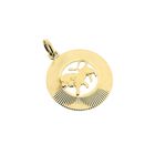 Image 6 of Fabiola gold zodiac sign pendant; Leo