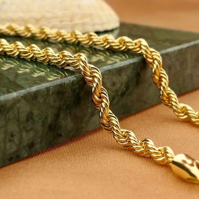 Image 2 of Golden Twisted Link Bracelet