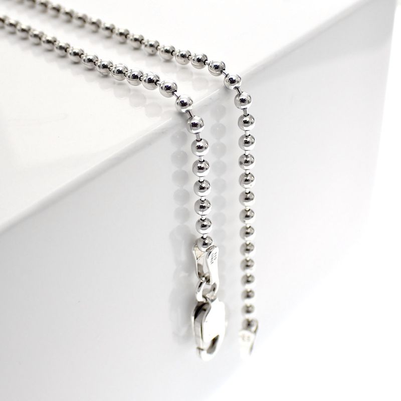 Image 2 of Silver ball necklace | 46 cm