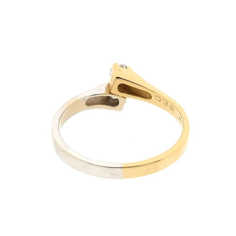 Image 6 of Two-tone gold ring with 0.38 ct. diamond | Toi et moi
