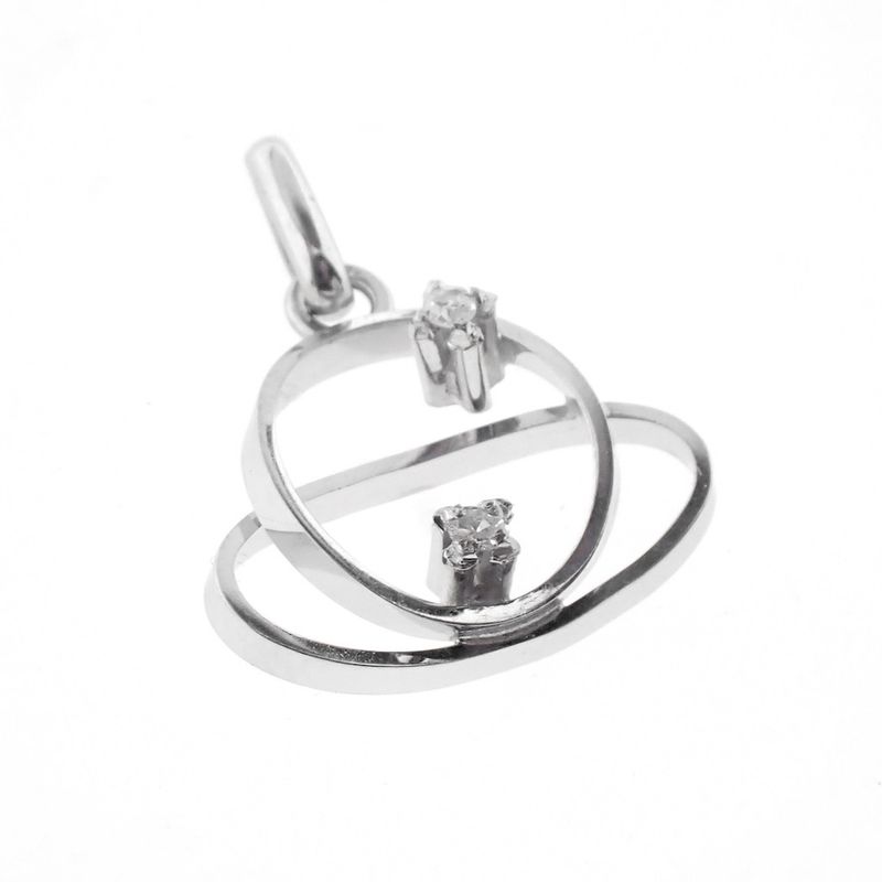 Image 6 of White gold fantasy pendant with diamonds | 0.04 ct.