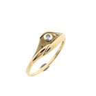 Image 1 of Gold ring with diamond; 0.01 ct.