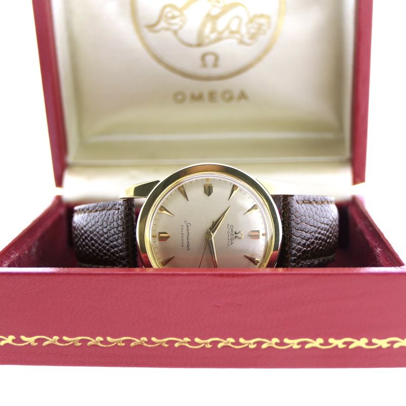 Image 4 of Omega Seamaster Calendar Automatic 2849SC; Vintage 14k gold watch
