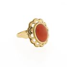 Image 5 of Gold ring with red coral | Vintage