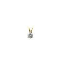 Gold minimalist pendant with zirconia