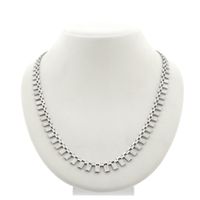 Matted white gold Cleopatra necklace.