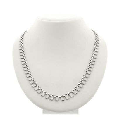Image 1 of Matted white gold Cleopatra necklace.