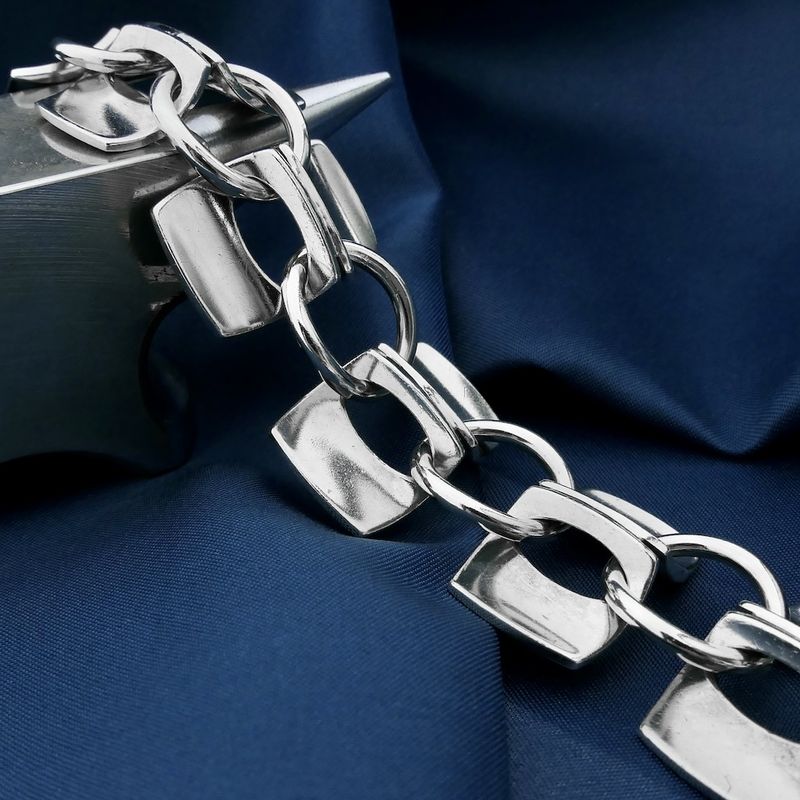 Image 8 of Silver robust bracelet; ALTON | 22 cm