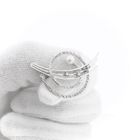 Afbeelding 10 van Witgouden broche gezet met een parel en diamanten; 0,07 ct.