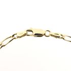 Image 3 of Gold closed Figaro link bracelet.