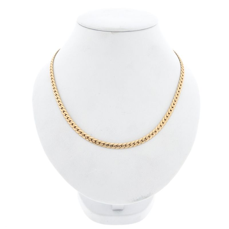 Image 1 of Gold flat gourmet link chain