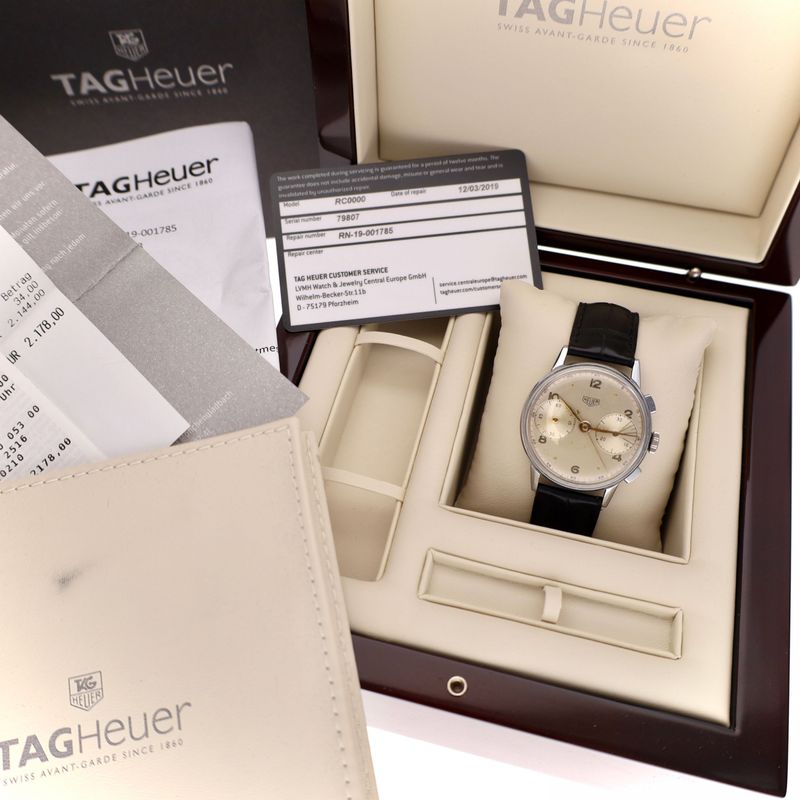 Afbeelding 13 van Heuer 'Pre-Carrera' Ref. 333 Chronograph; Vintage Heren Horloge (TAG Heuer Serviced)