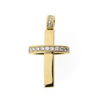 18-karat gold cross with diamond | Chopard