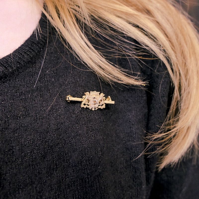 Image 4 of Gold brooch of the coat of arms of The Hague