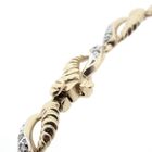 Image 4 of Two-tone gold link bracelet with 0.16 ct. diamonds | 18 cm