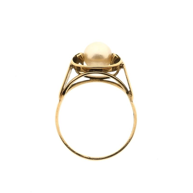 Image 7 of Gold ring with pearl