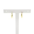 Image 1 of Gold faceted hoop earrings | Ø 14 mm