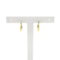 Gold faceted hoop earrings | Ø 14 mm