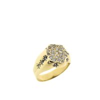 Gold ring with diamonds; Approx. 0.27 ct.