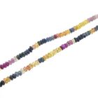 Image 7 of Multicolored sapphire bead necklace with gold clasp | 48.5 cm