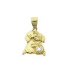 Image 1 of Gold pendant of two dogs with zirconia