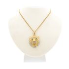 Image 4 of Two-tone gold pendant of a tiger's head with emerald