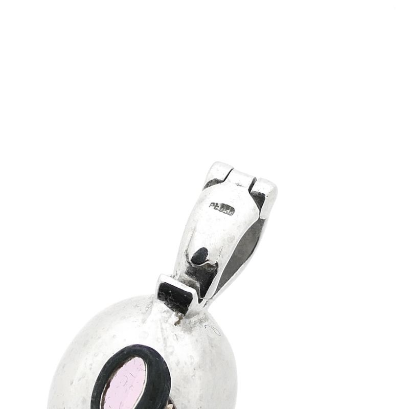 Image 9 of Platinum pendant with pink amethyst