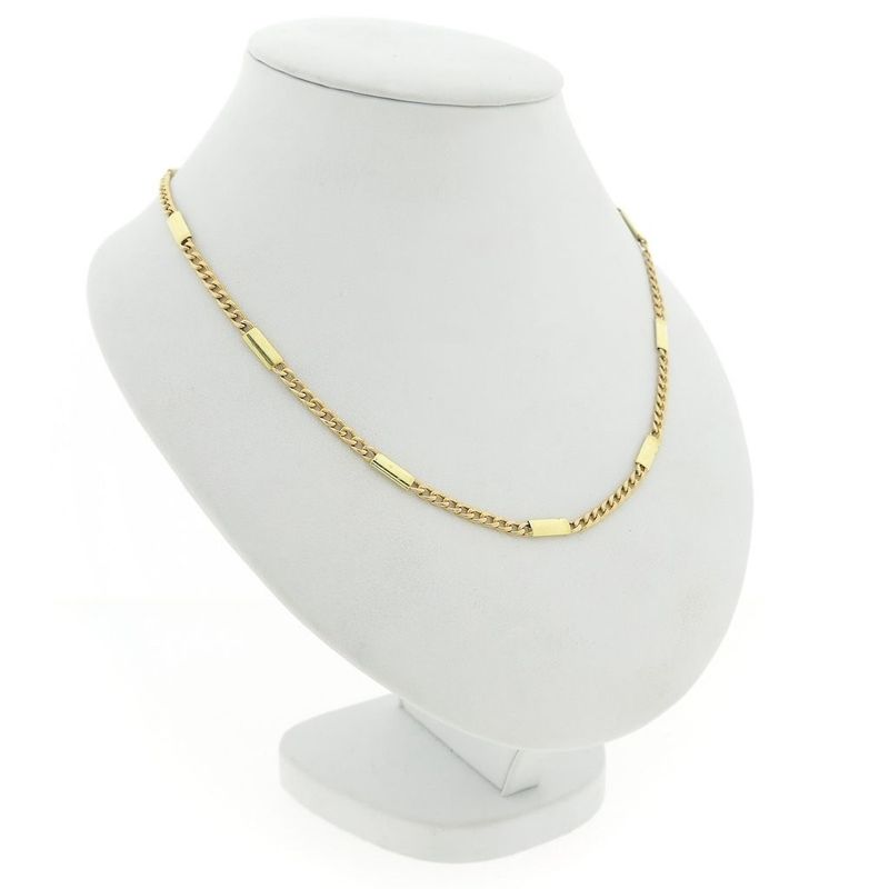 Image 3 of Gold gourmet link chain with closed bars