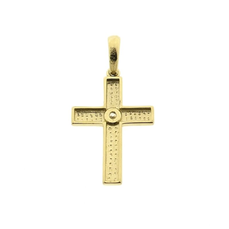 Image 7 of Gold cross with zirconia