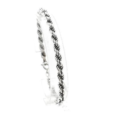 Image 1 of Silver Twisted Chain Bracelet