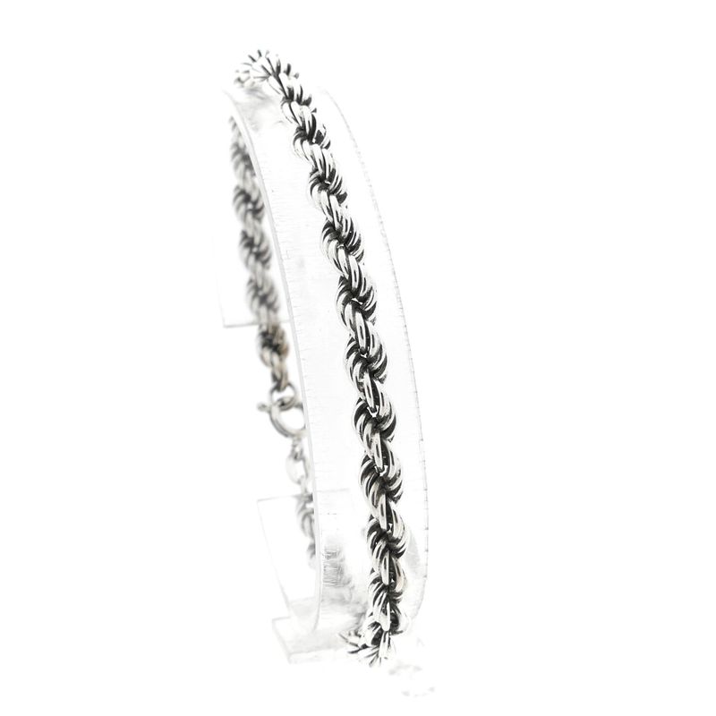 Image 1 of Silver Twisted Chain Bracelet