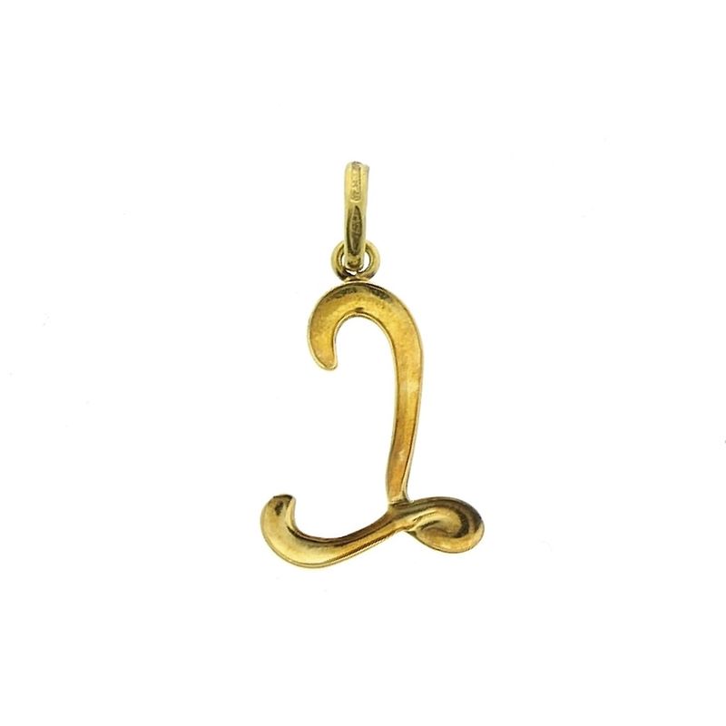 Image 5 of 18 carat gold pendant of the letter L