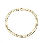 Image 1 of Gold flat gourmet link bracelet | 18.5 cm