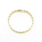 Image 3 of Two-tone gold floral link bracelet