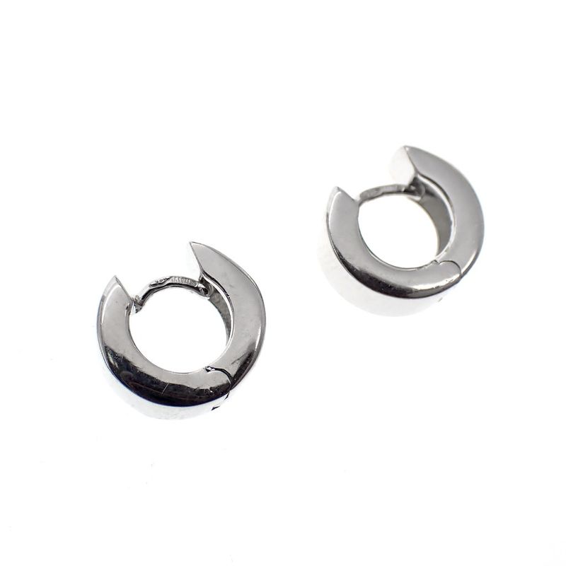 Image 2 of White gold earrings; Ø 11.5 mm