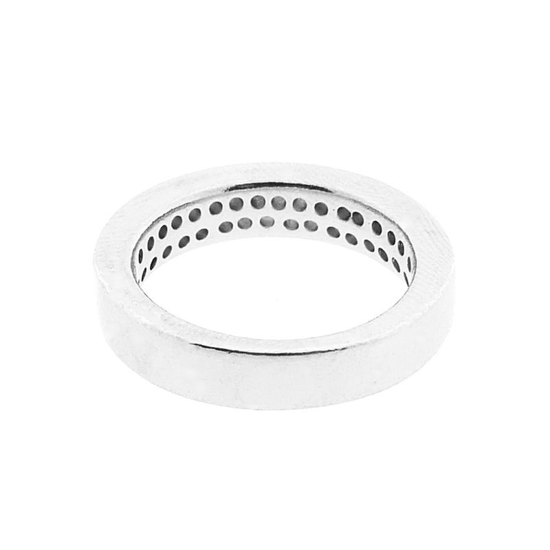 Image 3 of Silver pavé row ring with zirconia