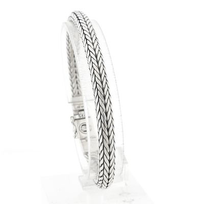 Image 1 of Silver Buddha to Buddha bracelet; Ellen XS